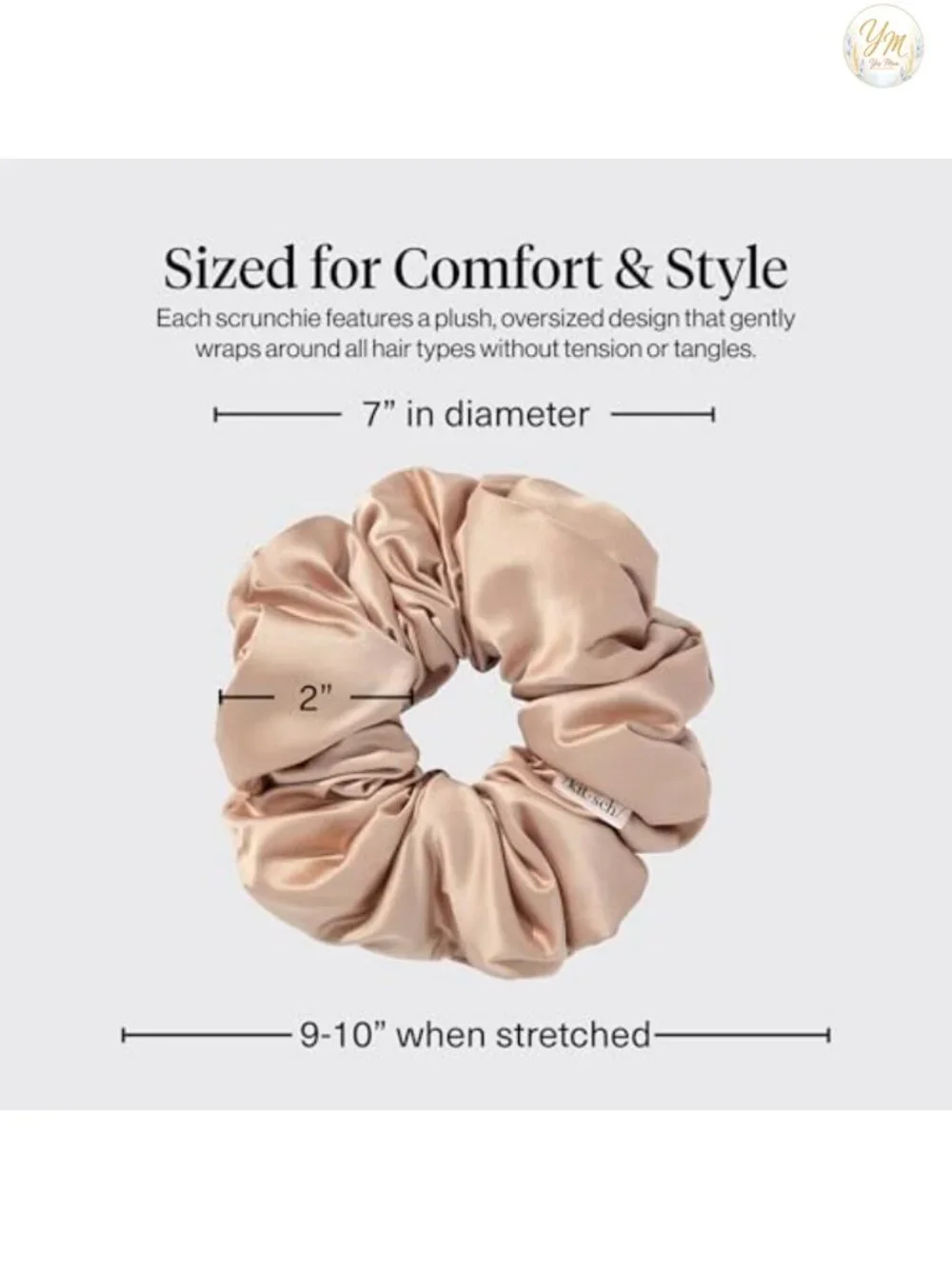 Satin Scrunchies for Women - 4 Pack, Soft Hair Ties No Crease, Gentle for Sleep